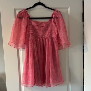 Abercrombie & Fitch Pink Smocked Top